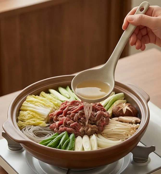 실패 없는 소불고기 전골 | 부모님 아이들 모두 만족하는 레시피 조리 단계 6 이미지 - 멸치 육수 또는 다시마 육수 500ml(또는 물 500ml+참치액 1스푼